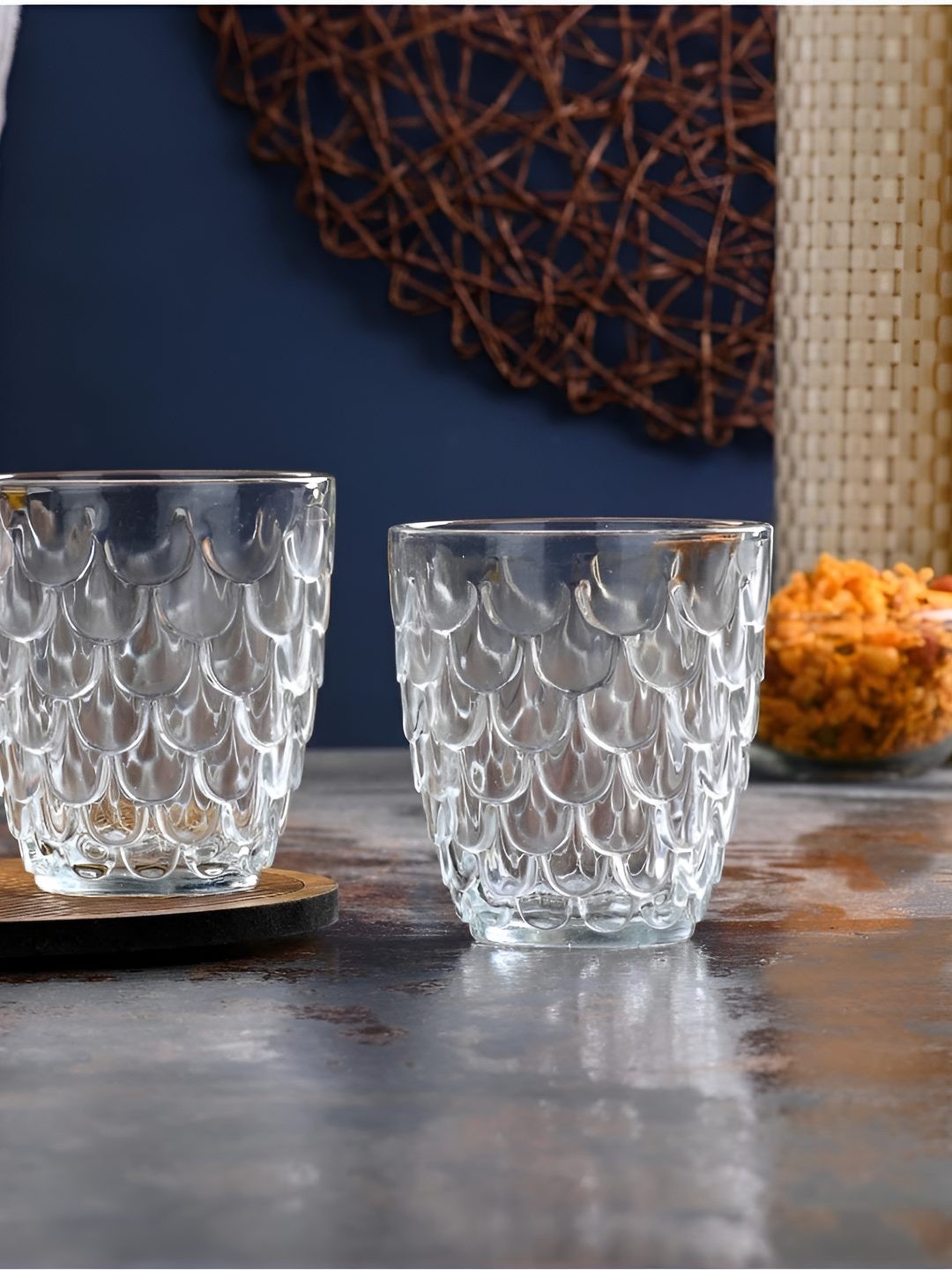 

SOMIL Transparent 2 Pieces Dishwasher Safe Water Glasses 250 ml
