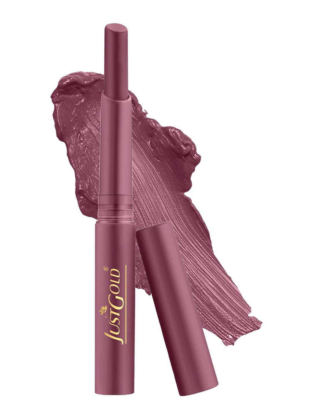 

JUSTGOLD Long Lasting Matte Lipstick With Vitamin E & Aloe Vera - 4 g - Deep Purple 19, Maroon