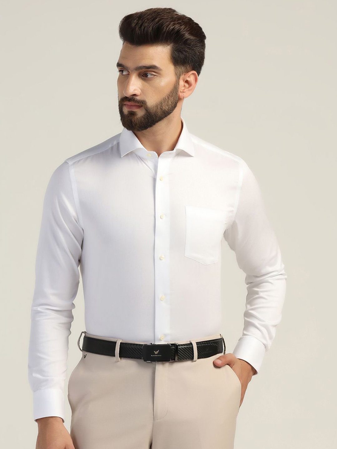 

Blackberrys Men Slim Fit Opaque Casual Shirt, White