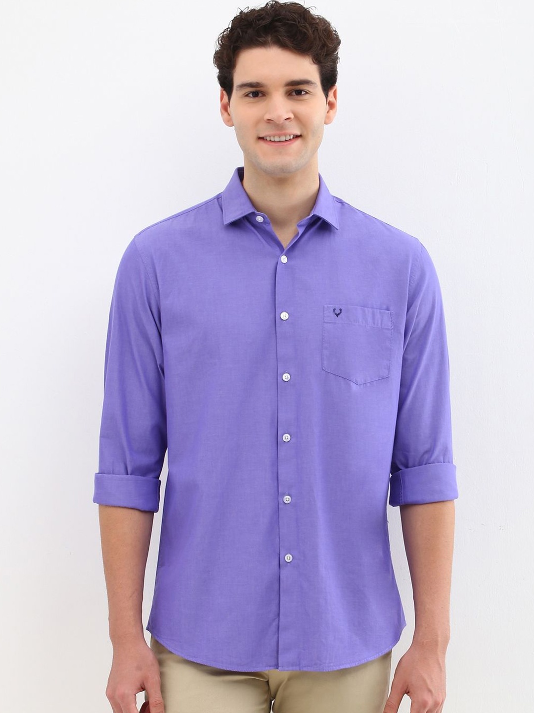 

Allen Solly Men Slim Fit Opaque Casual Shirt, Purple