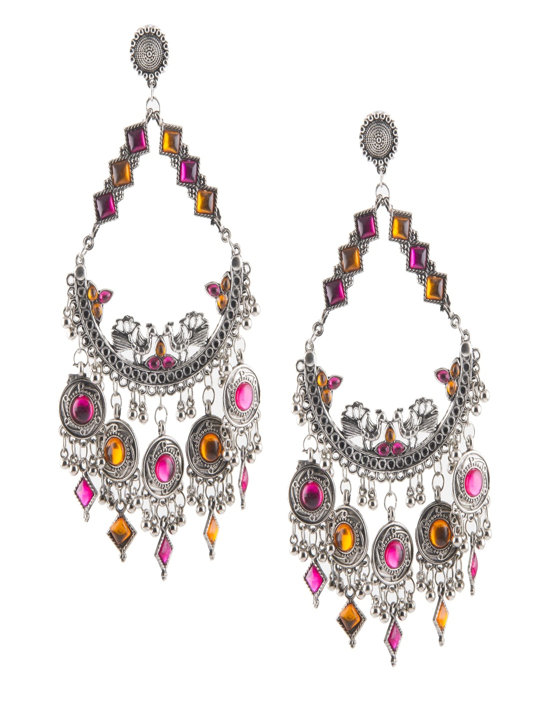 

Styled Diva Contemporary Drop Earrings, Pink