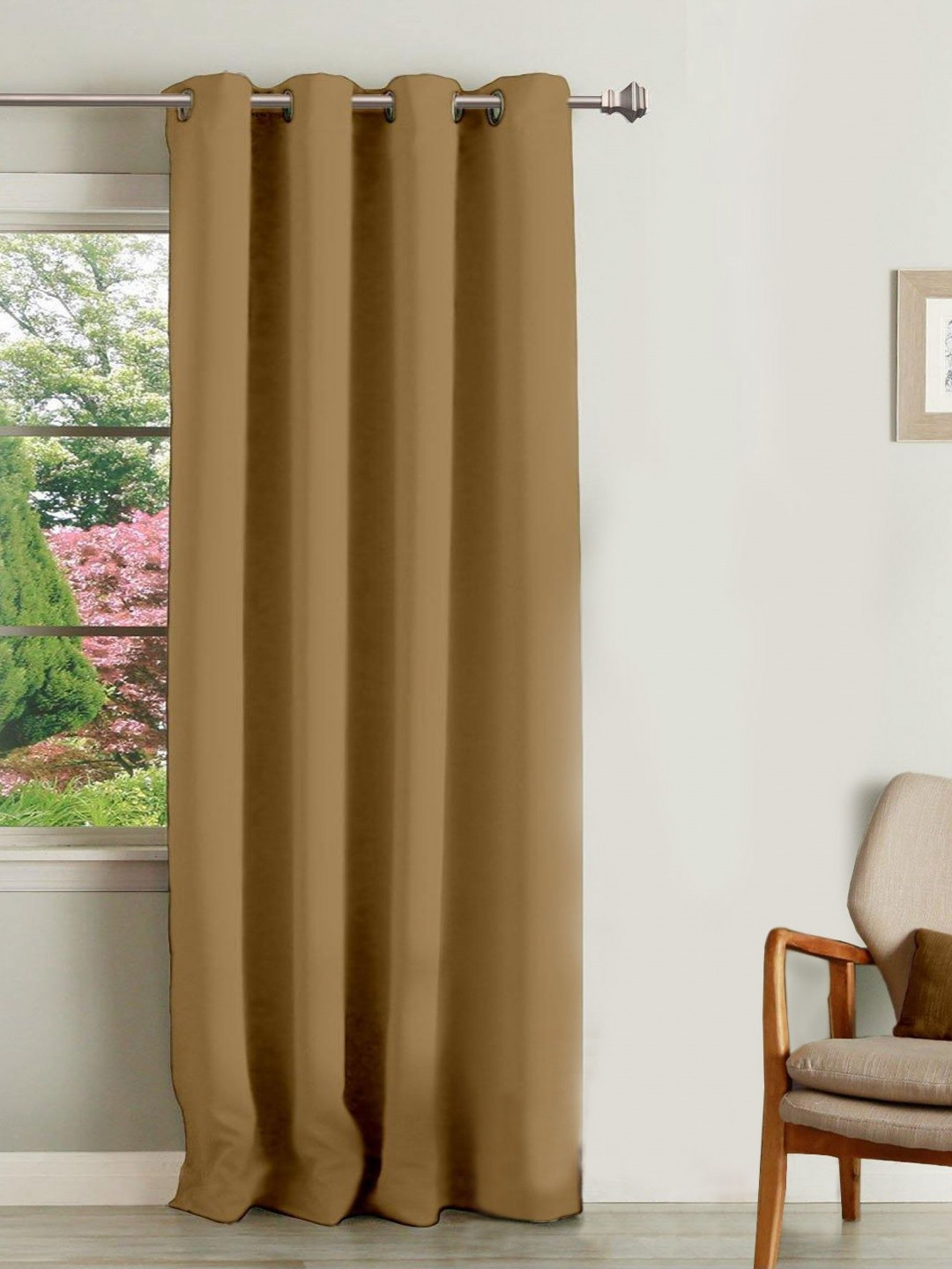 

Lushomes Brown Window Curtain