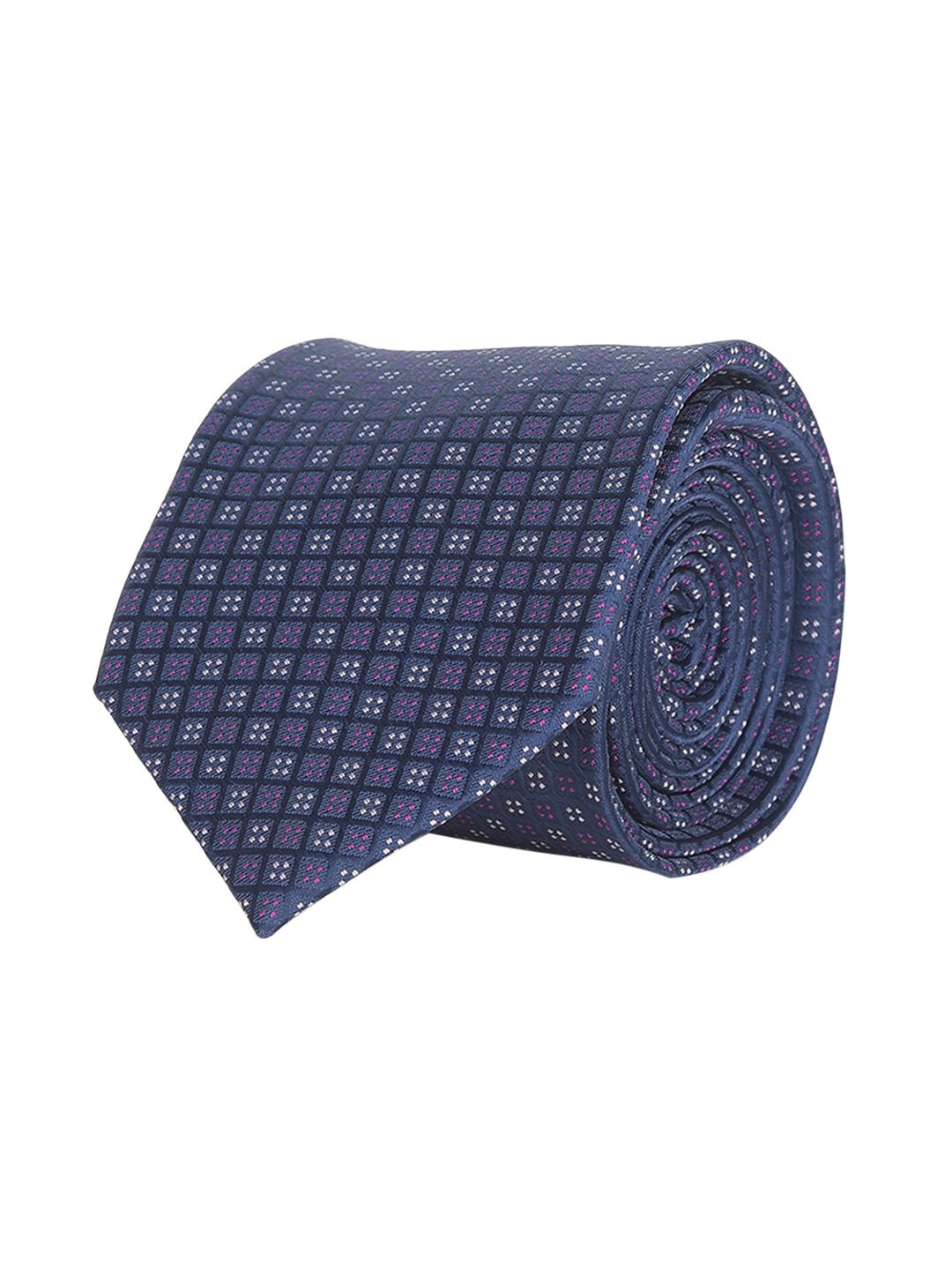 

Cazzano Men Woven Design Broad Tie, Blue