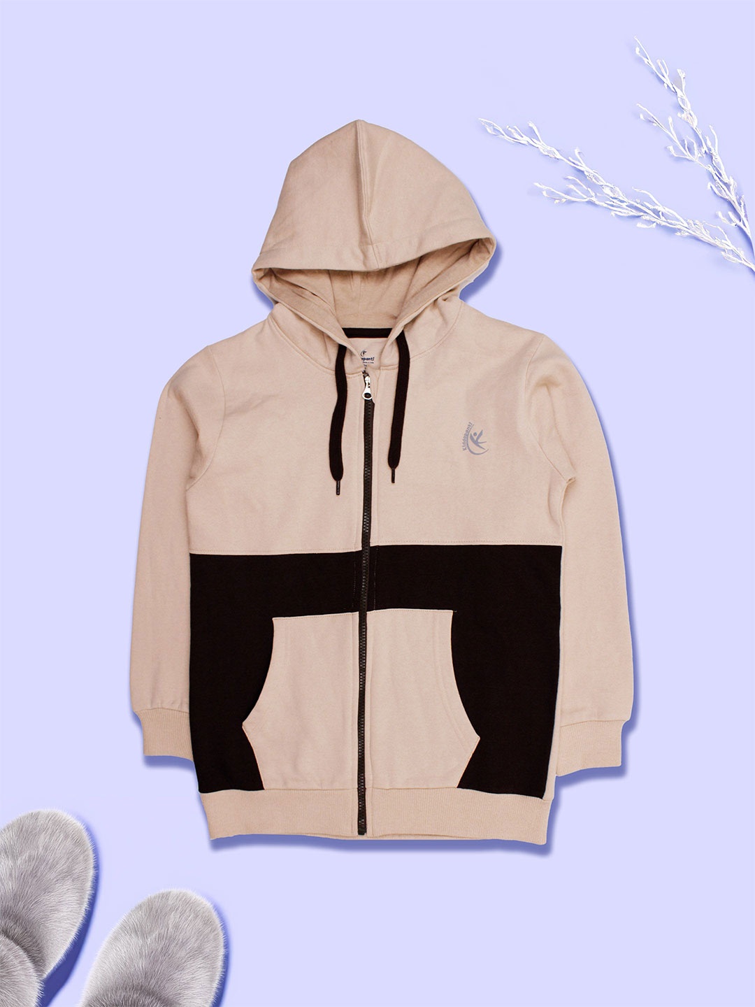 

KiddoPanti Boys Hooded Sweatshirt, Beige