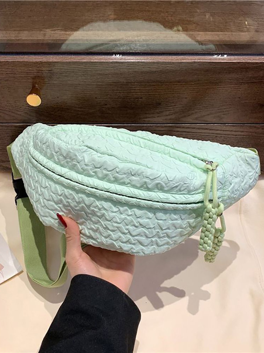 

StyleCast x Revolte Textured Hobo Bag, Green