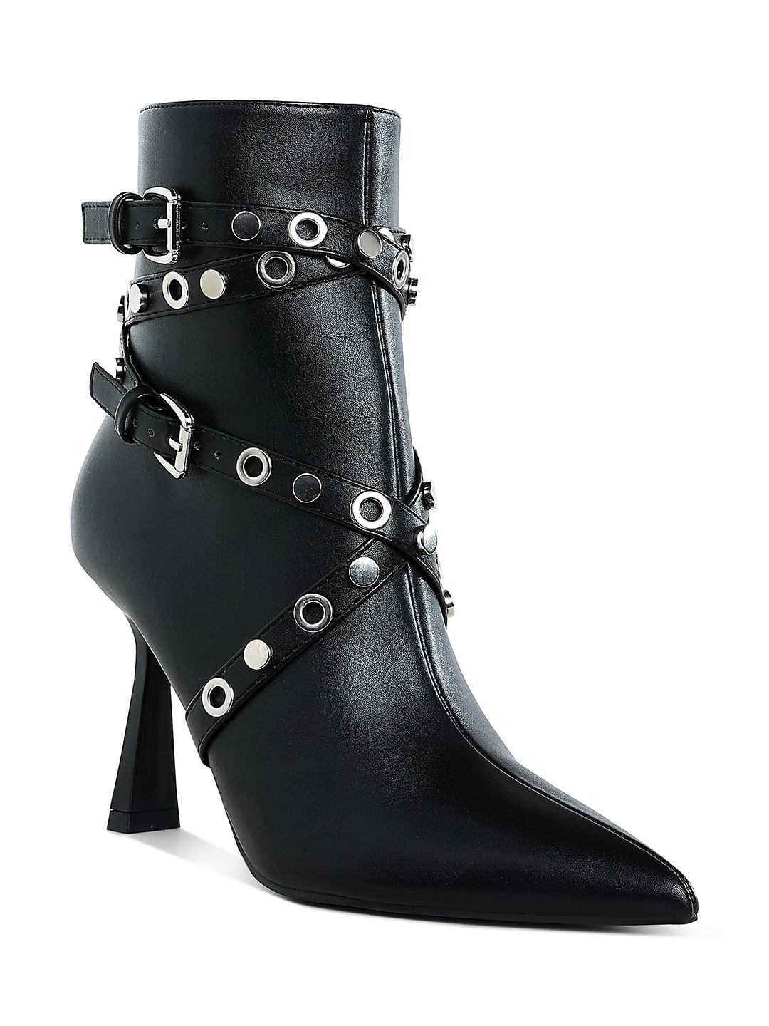 

London Rag Women Embellished Stiletto Heel Regular Boots, Black