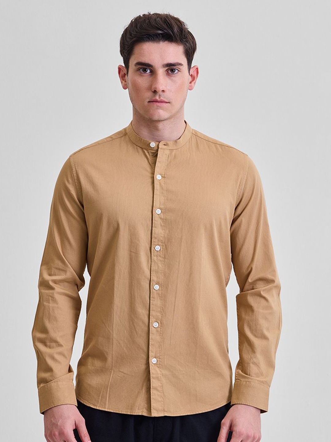 

Snitch Men Smart Slim Fit Opaque Casual Shirt, Brown