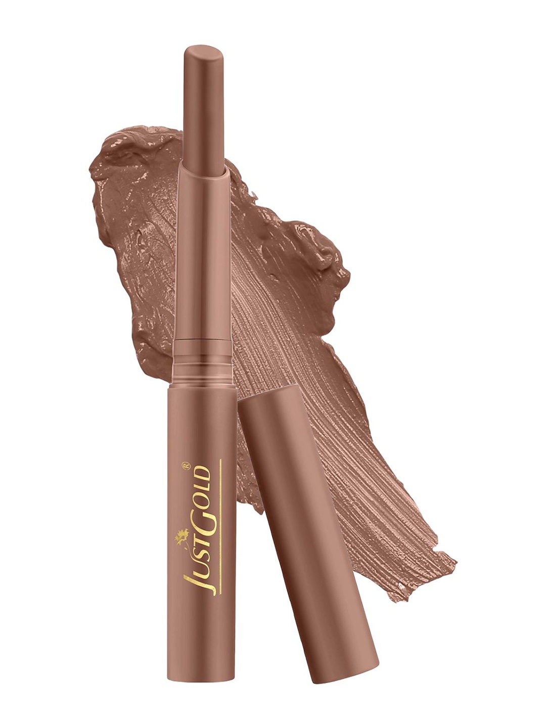 

JUSTGOLD Long Lasting Matte Lipstick Enriched With vitamin E & Aloe Vera- 4 g- Shade - L06, Beige