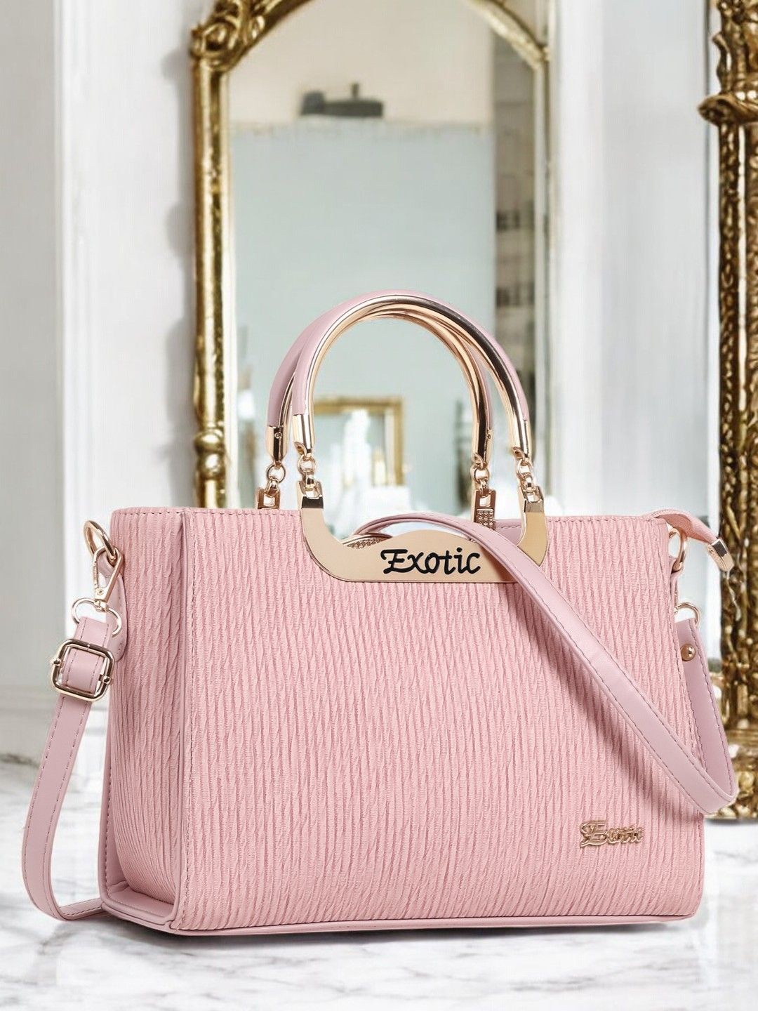 

Exotic PU Shoulder Bag, Pink