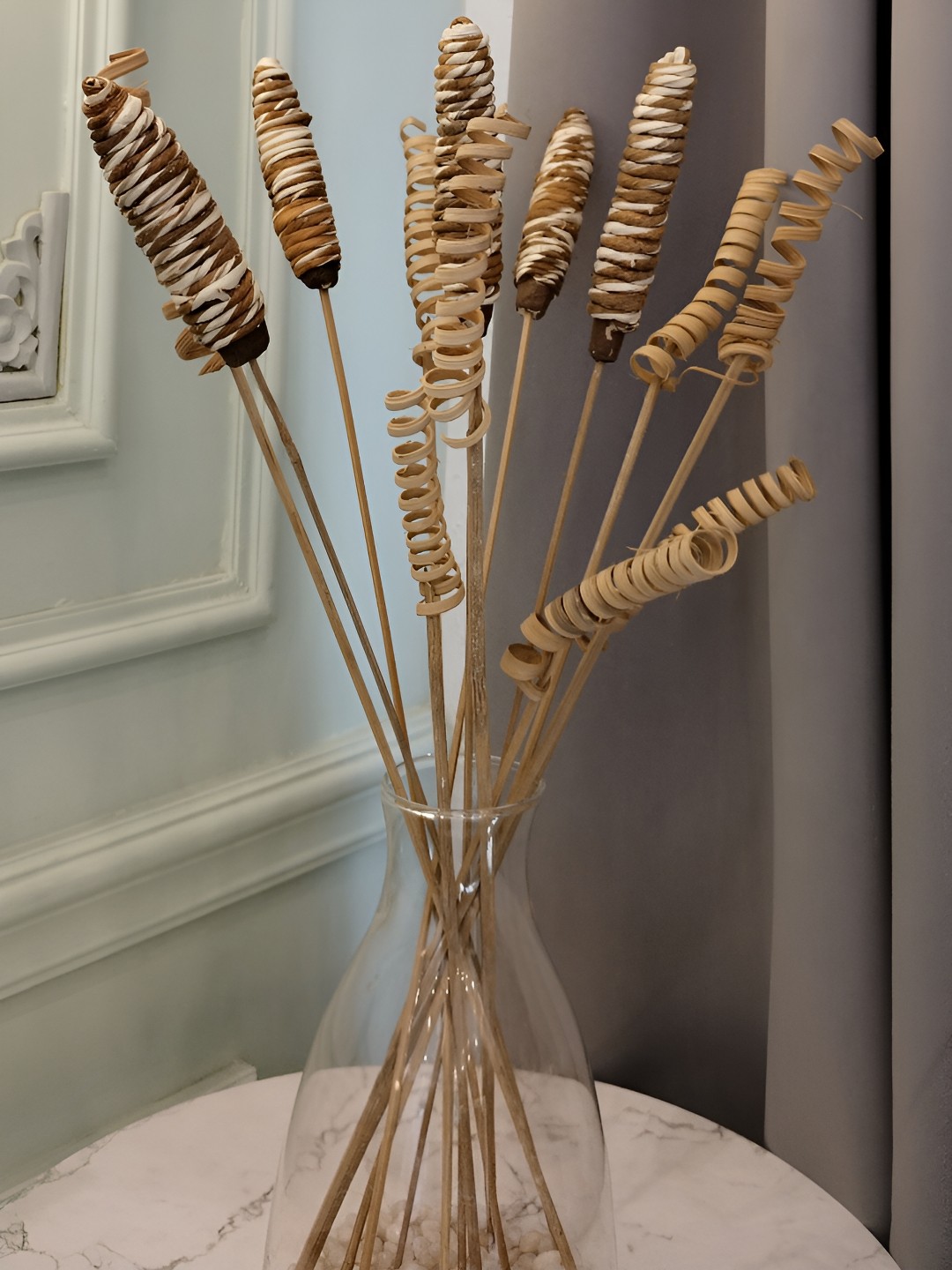 

Myntra Elegant Homes Beige 1 Bunch Snapdragon Palm Artificial Flower