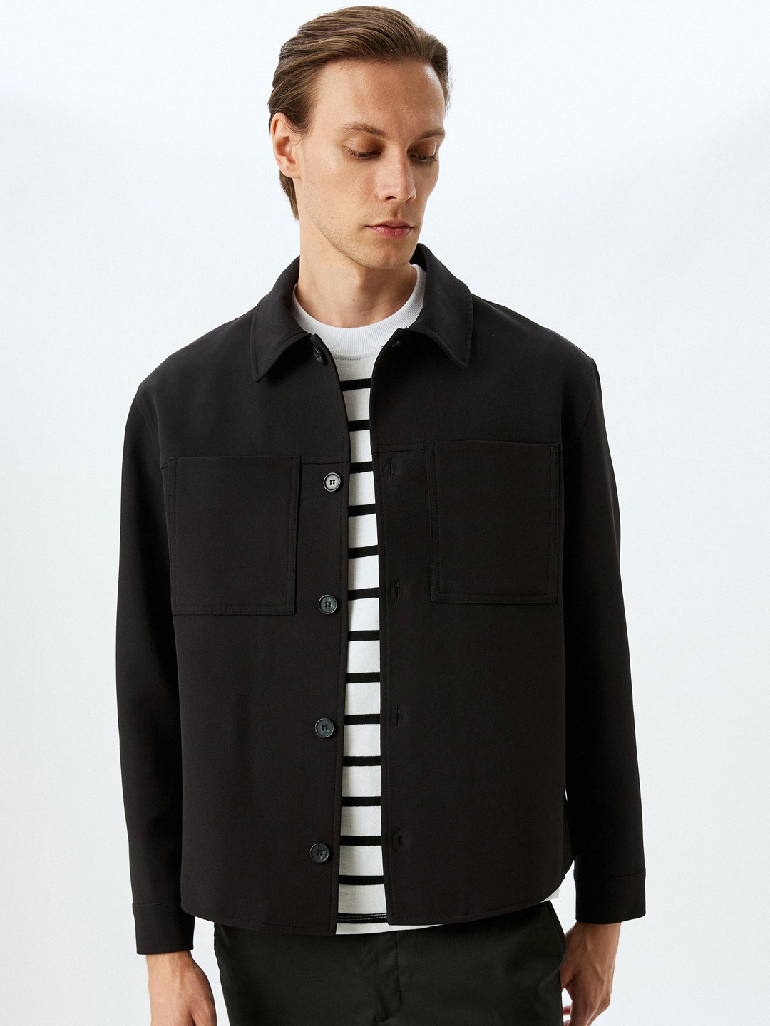 

Koton Men Tailored Jacket with Embroidered, Black