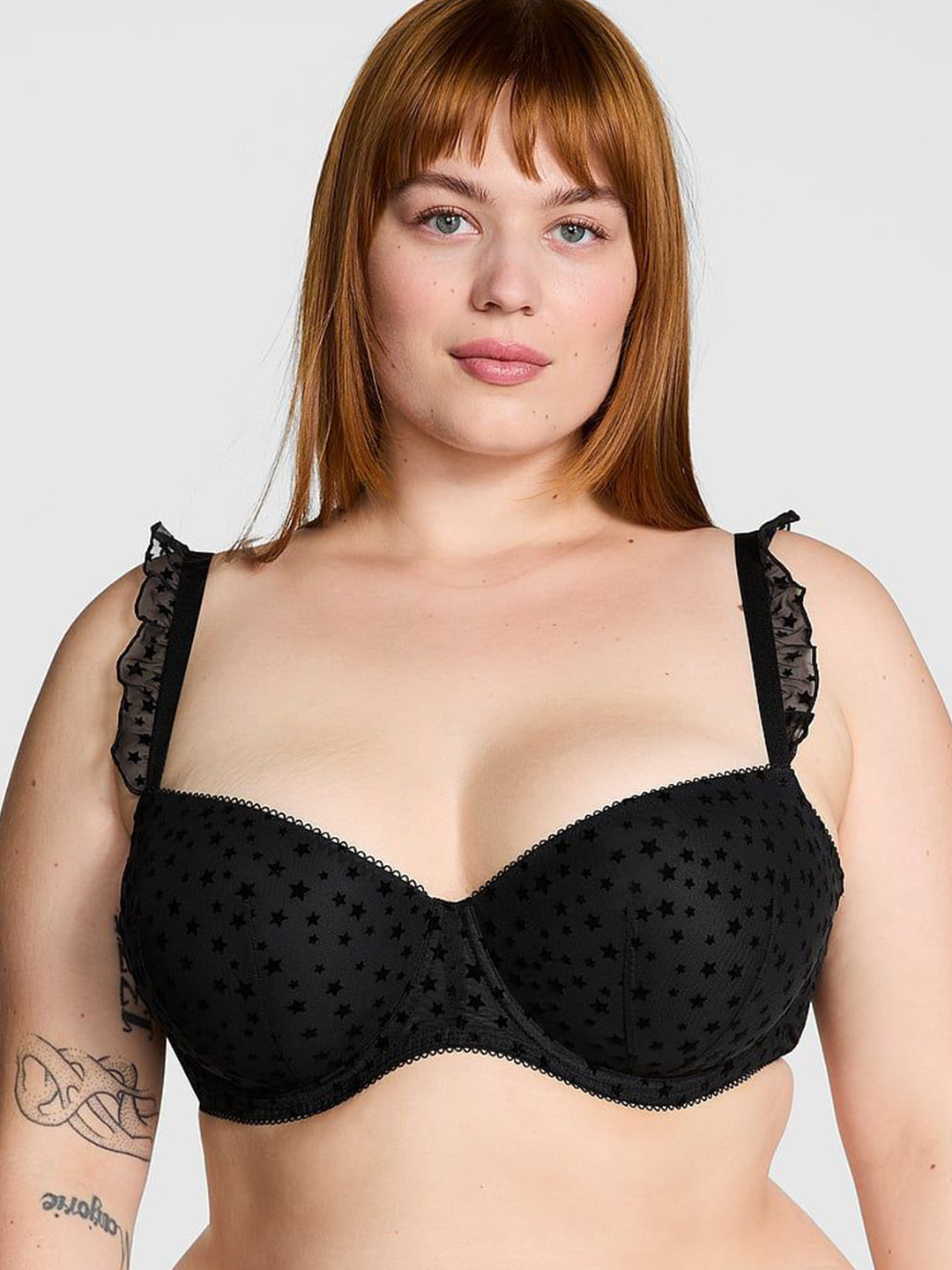 

Victoria's Secret Women Half Coverage Underwired Lightly Padded Balconette Bra, Black