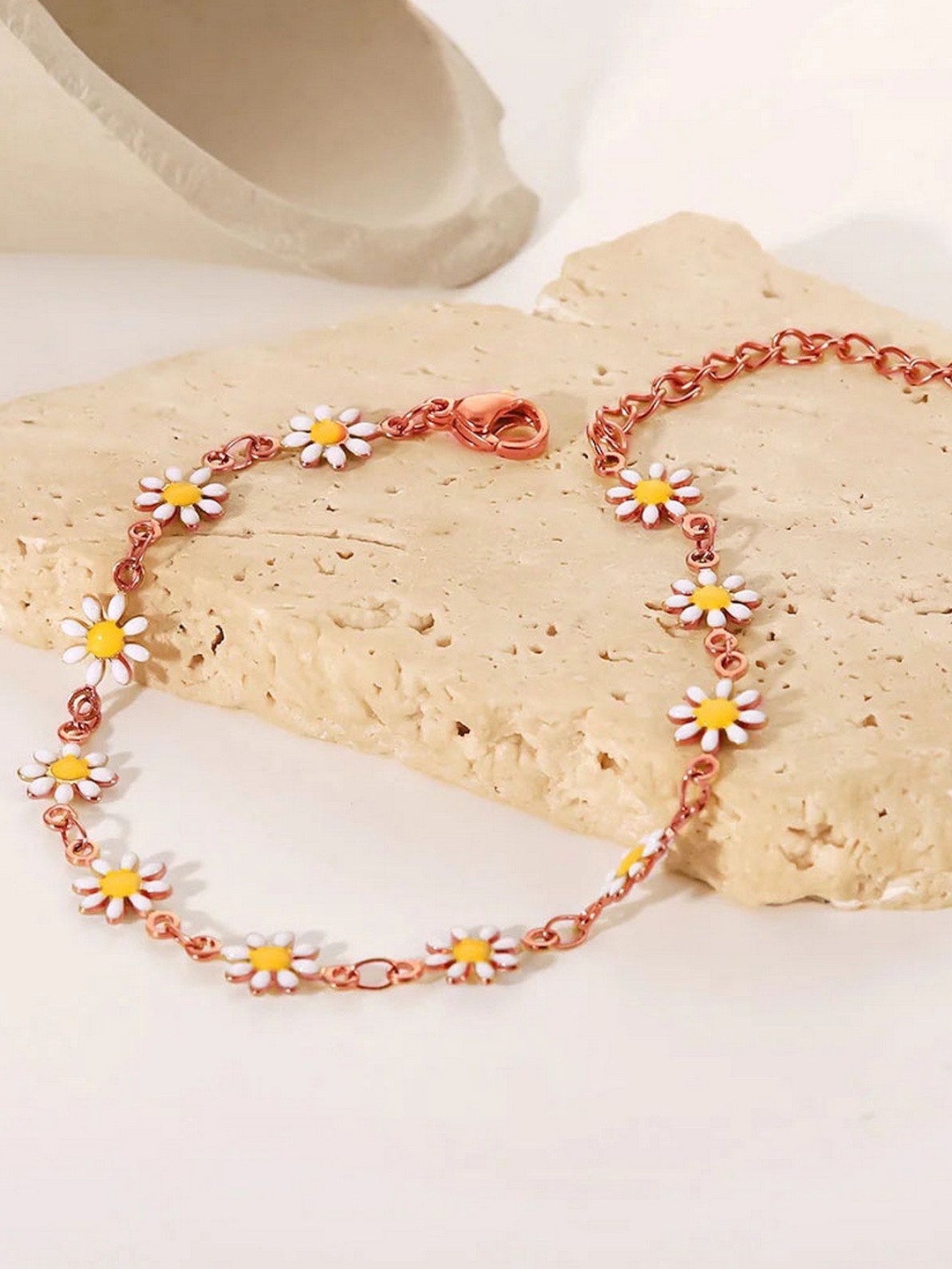 

VAMA Women Handcrafted Rose Gold-Plated Bangle-Style Bracelet