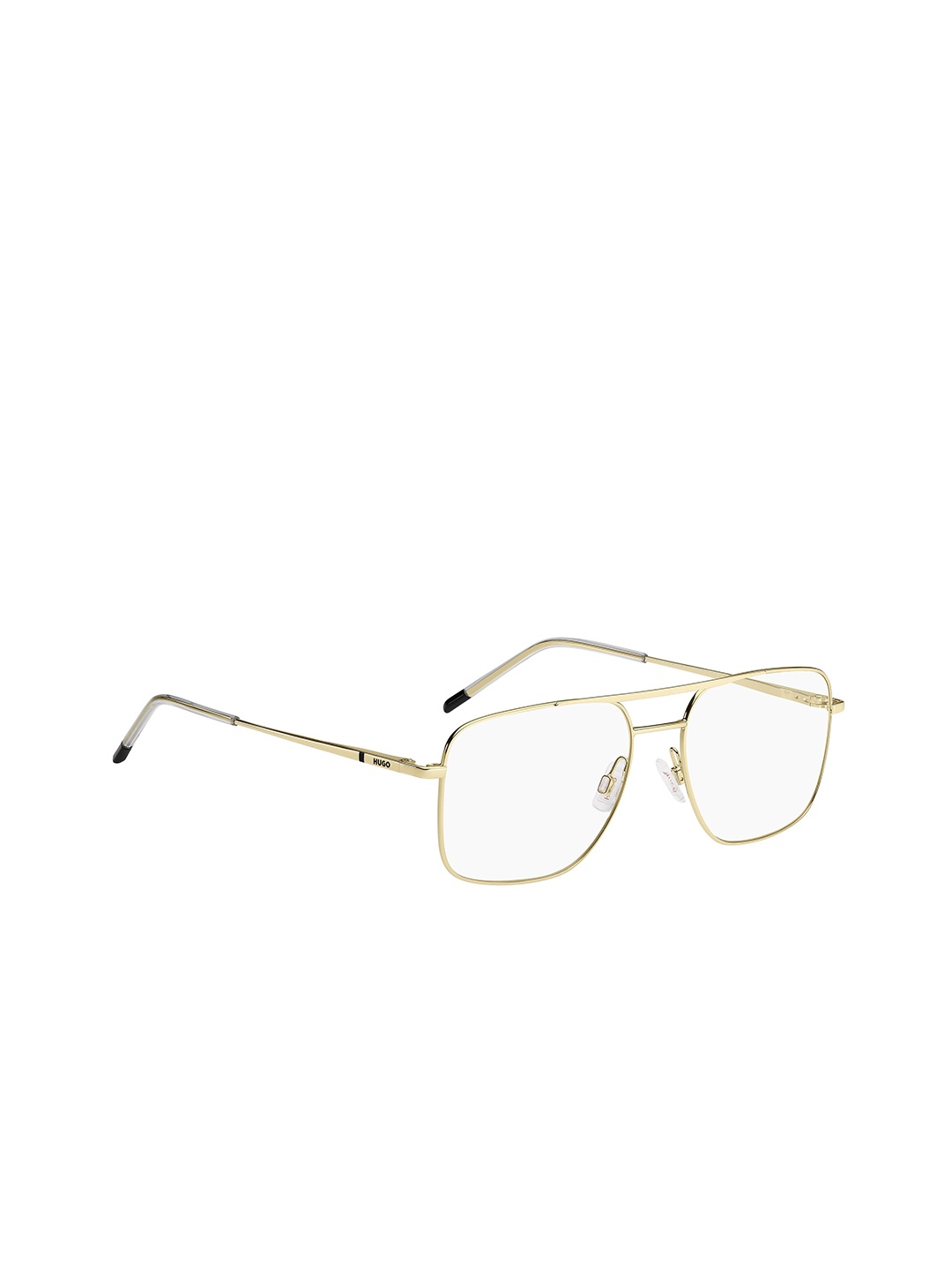 

HUGO Men Full Rim Aviator Frames, Gold