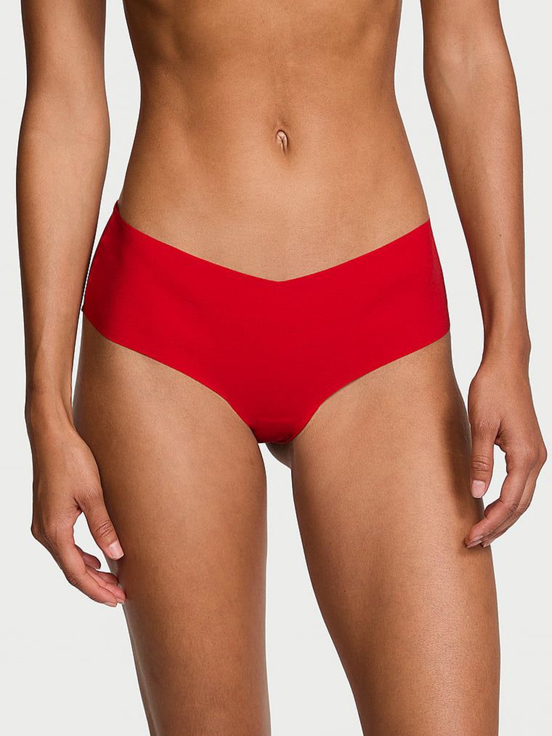 

Victoria's Secret No-Show Mid-Rise Lace-Back Cheeky Briefs, Red