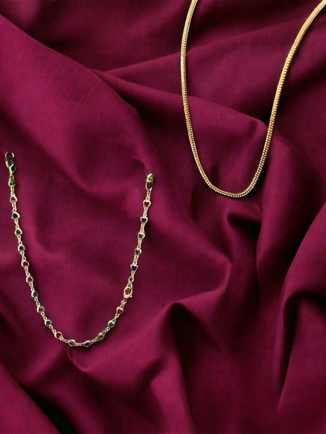 

VOJ Set of 2 Gold-Plated Stainless Steel Contemporary Chain