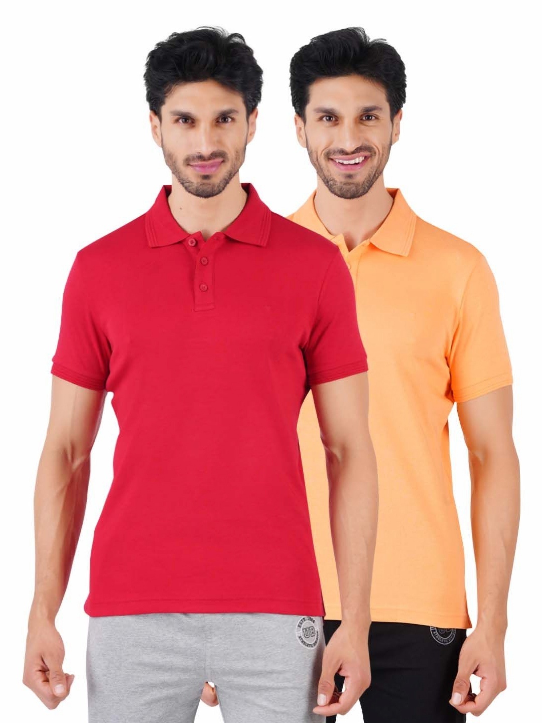 

Ramraj Men 2 Polo Collar Applique T-shirt, Red
