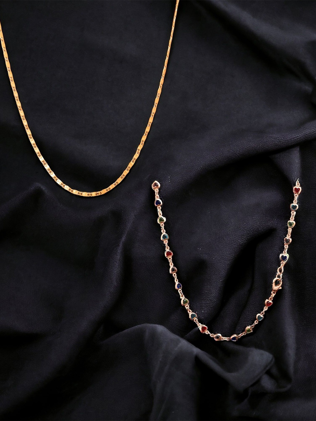 

VOJ Set of 2 Gold-Plated Stainless Steel Contemporary Chain