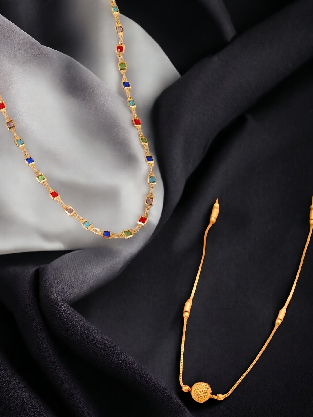 

VOJ Set of 2 Gold-Plated Stainless Steel Contemporary Chain
