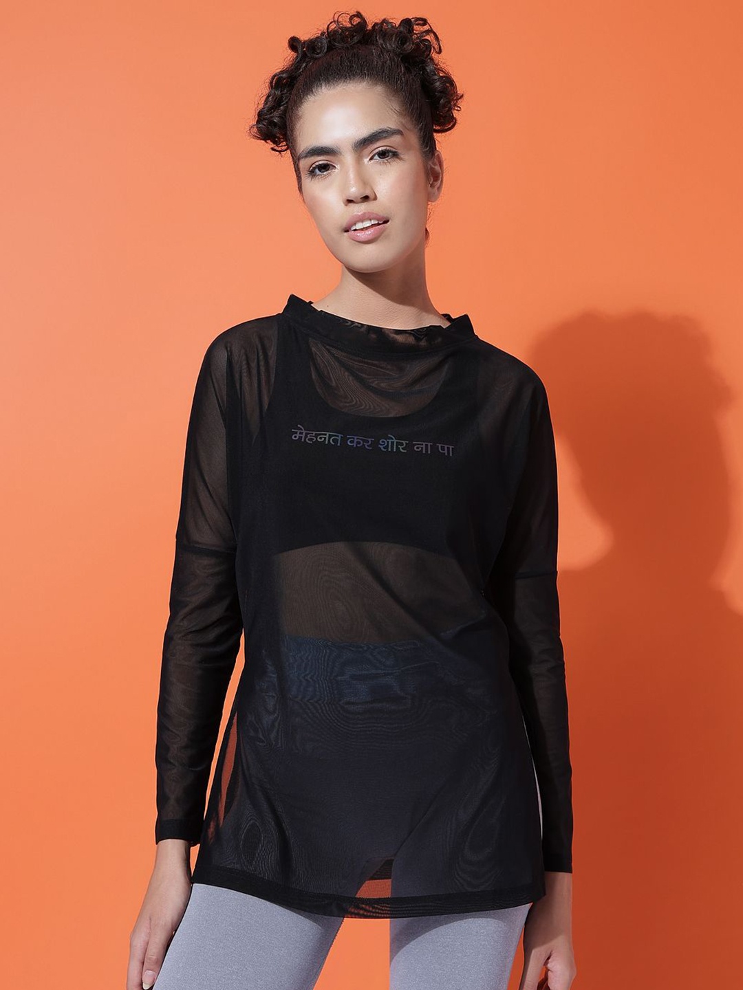 

MKH Women Printed T-shirt, Black