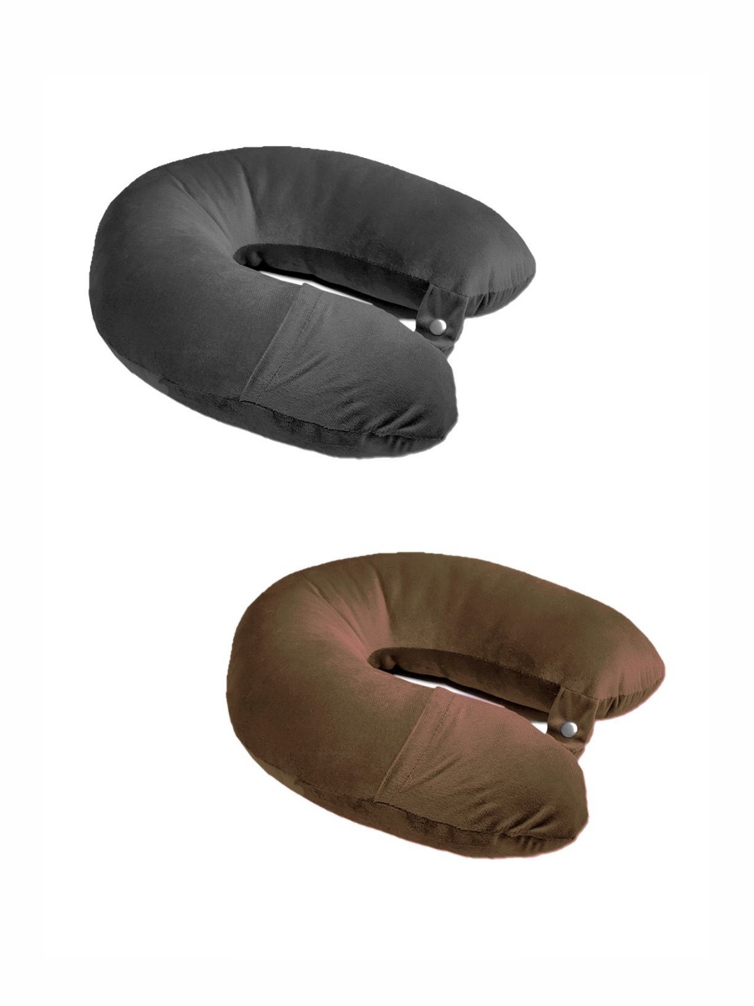 

ANA Coffee Brown & Grey 2 Pieces Lightweight Travel Pillows