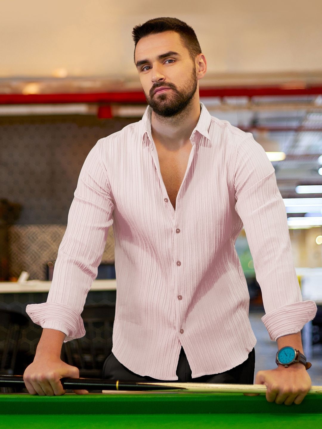 

Campus Sutra Men Comfort Casual Shirt, Pink
