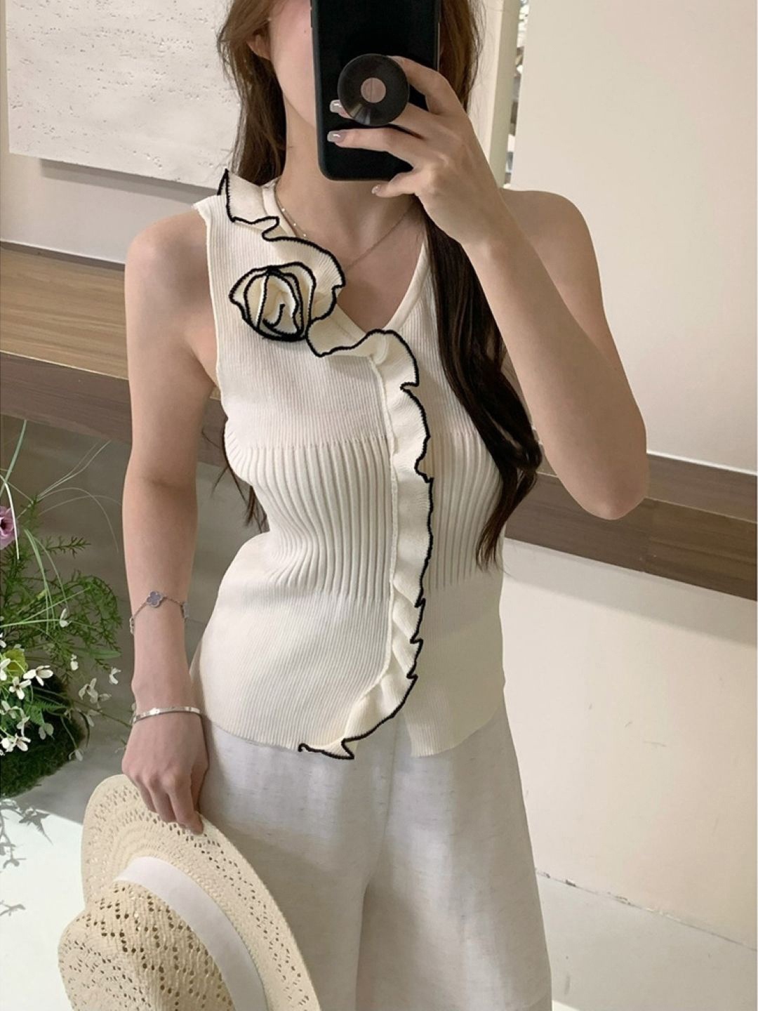 

KPOP Women Top, White