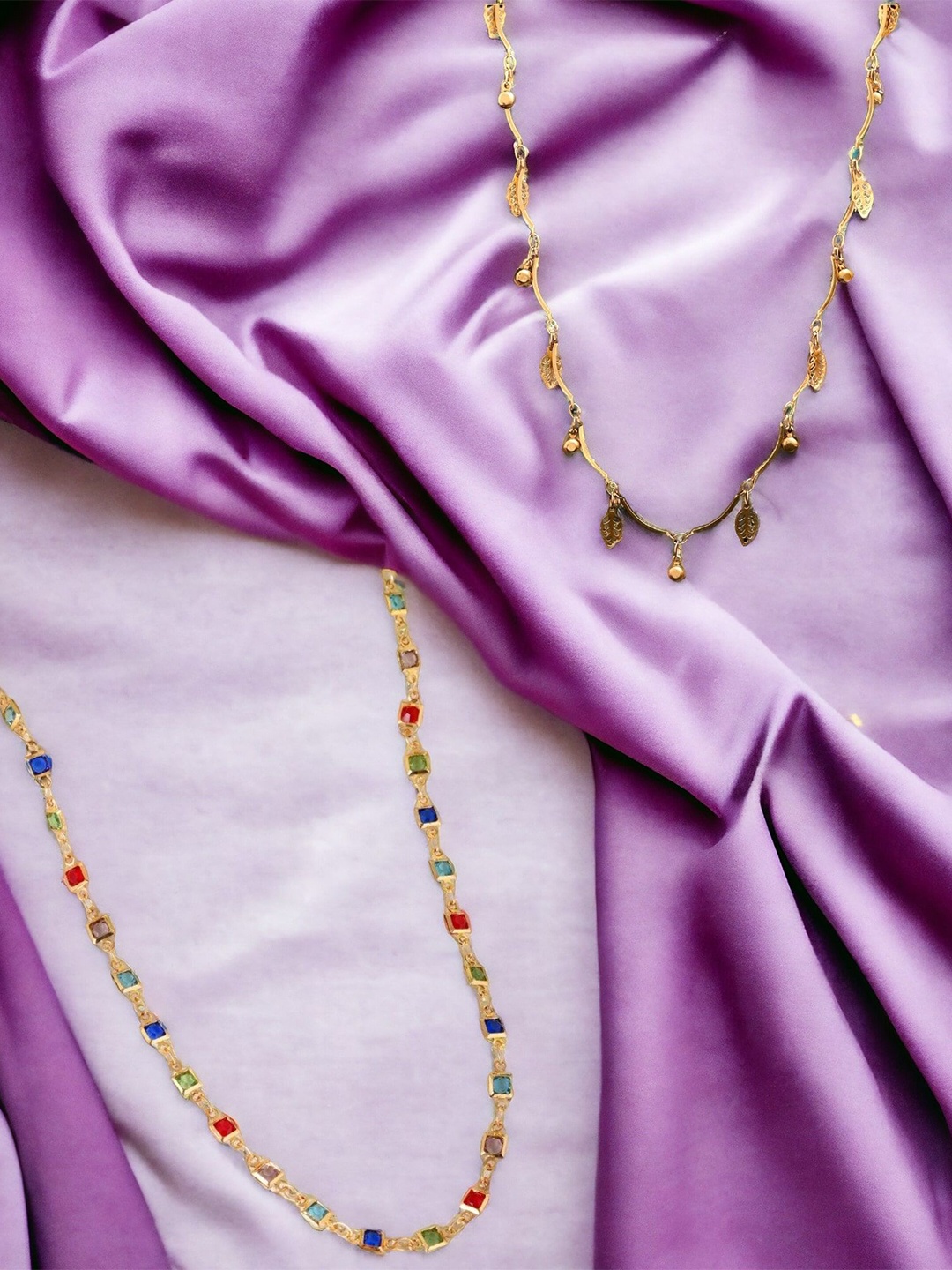 

VOJ Set of 2 Gold-Plated Stainless Steel Contemporary Chain