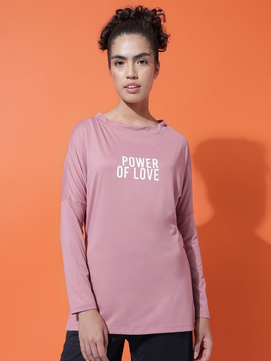 

MKH Women Typography Applique T-shirt, Pink