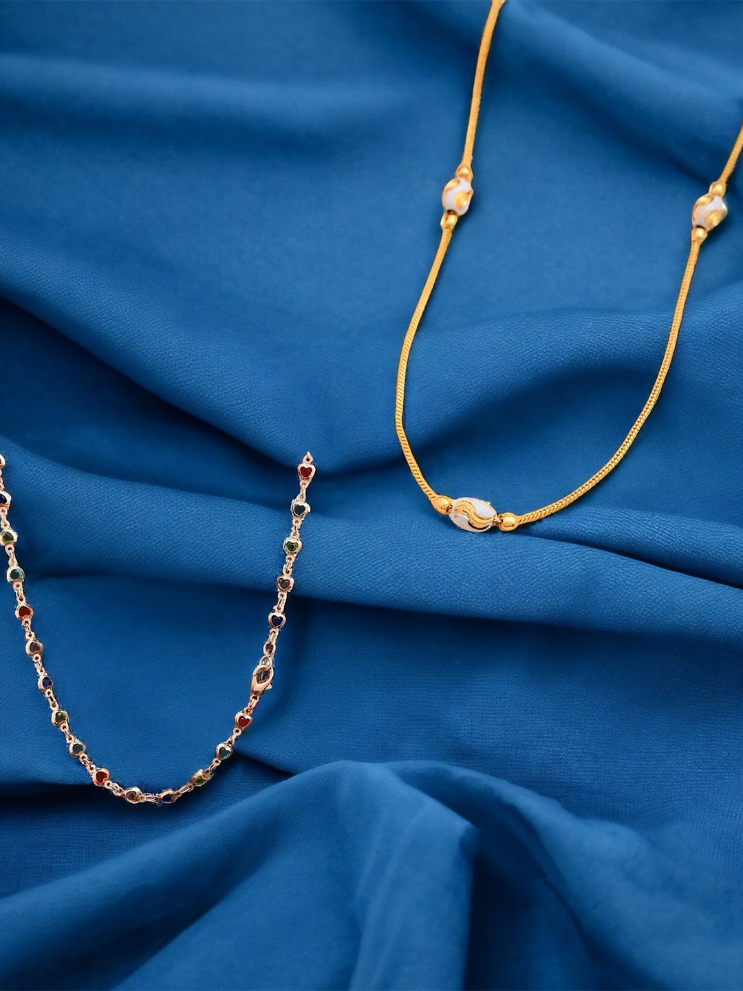 

VOJ Set of 2 Gold-Plated Stainless Steel Contemporary Chain