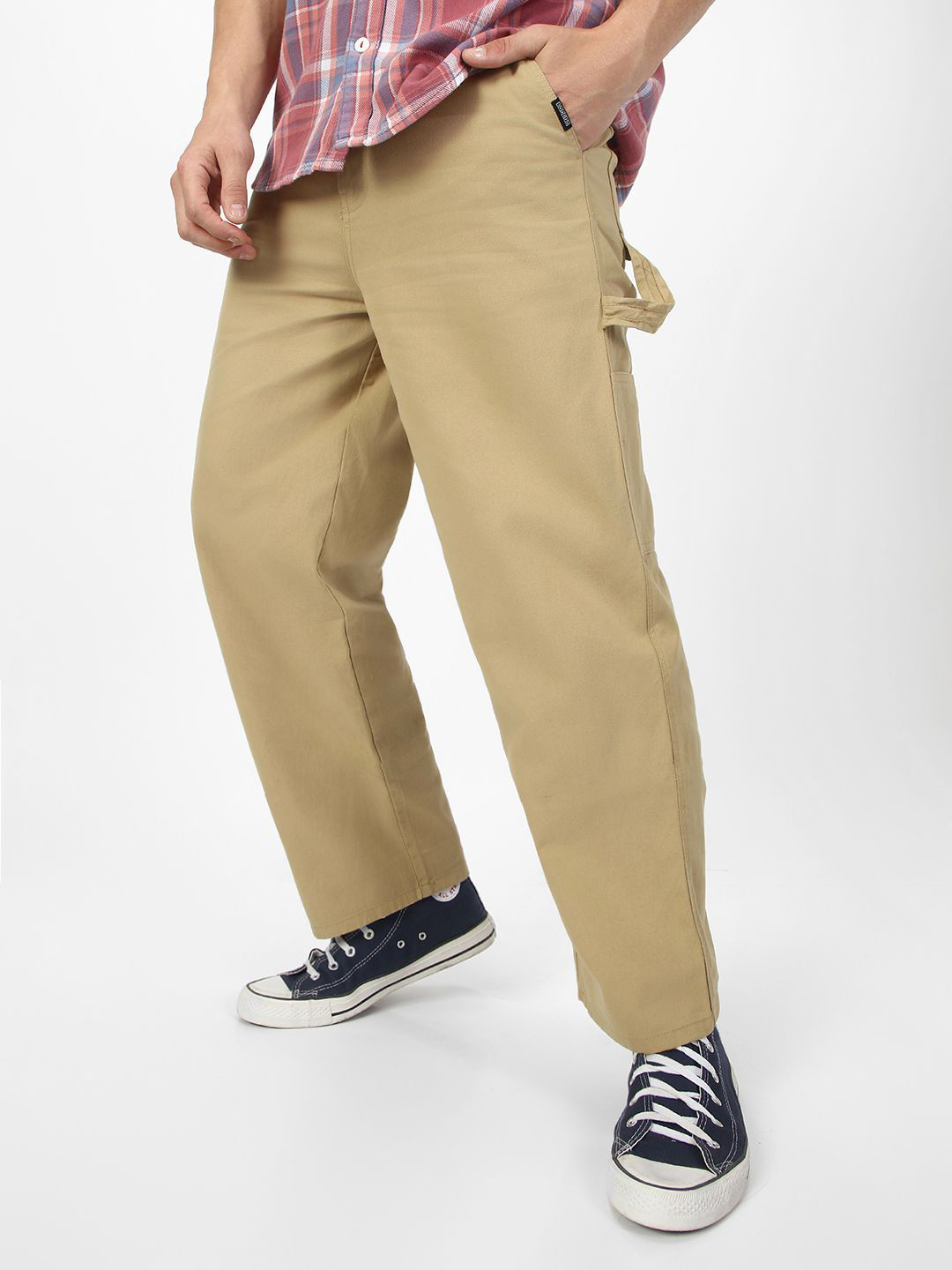 

Urbano Fashion Men Pure Cotton Loose Baggy Fit Trouser, Olive