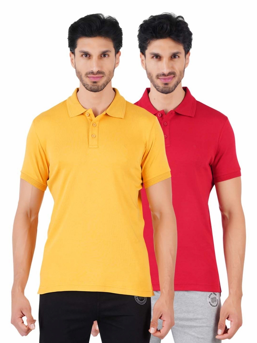 

Ramraj Men 2 Polo Collar Applique T-shirt, Yellow