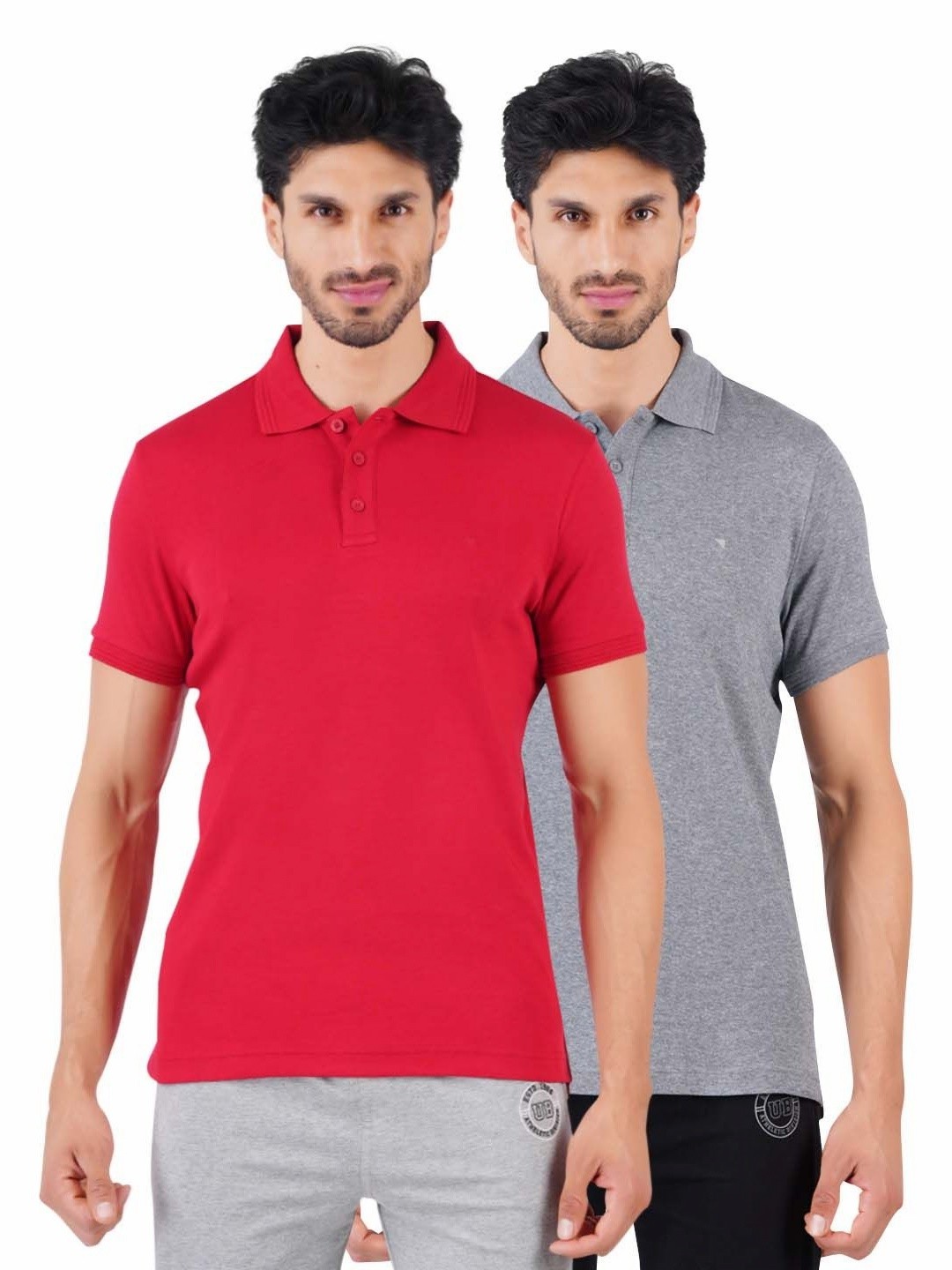 

Ramraj Men 2 Polo Collar Applique T-shirt, Red