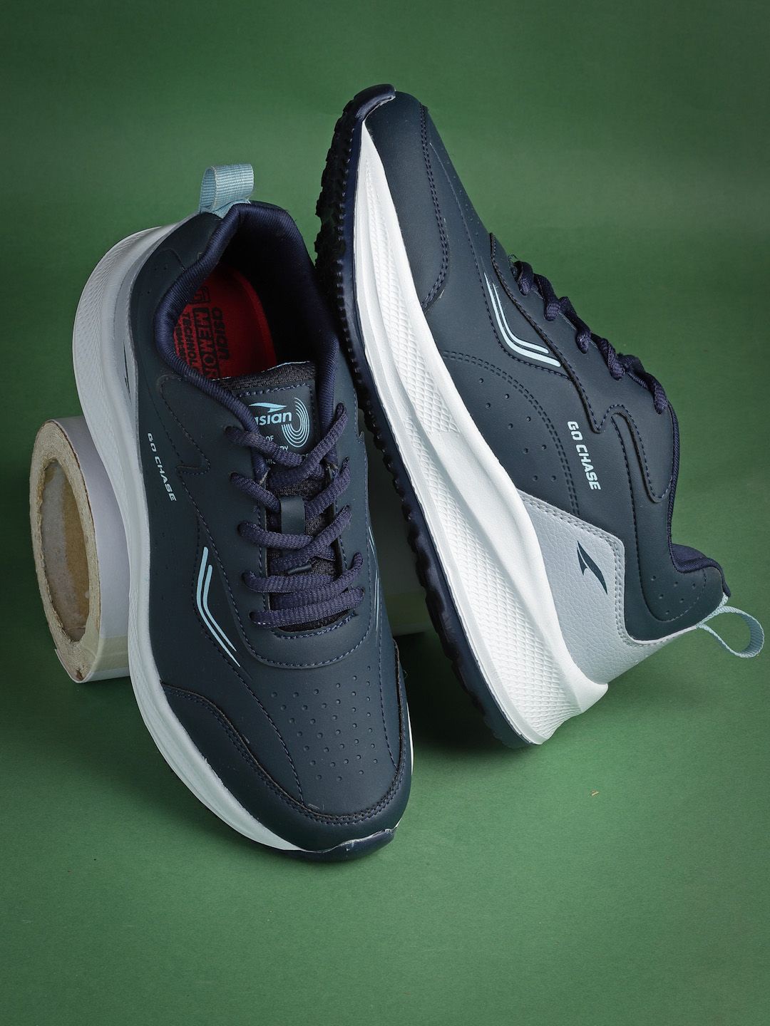 

ASIAN Women Running Non-Marking Lace-Ups Shoes, Navy blue