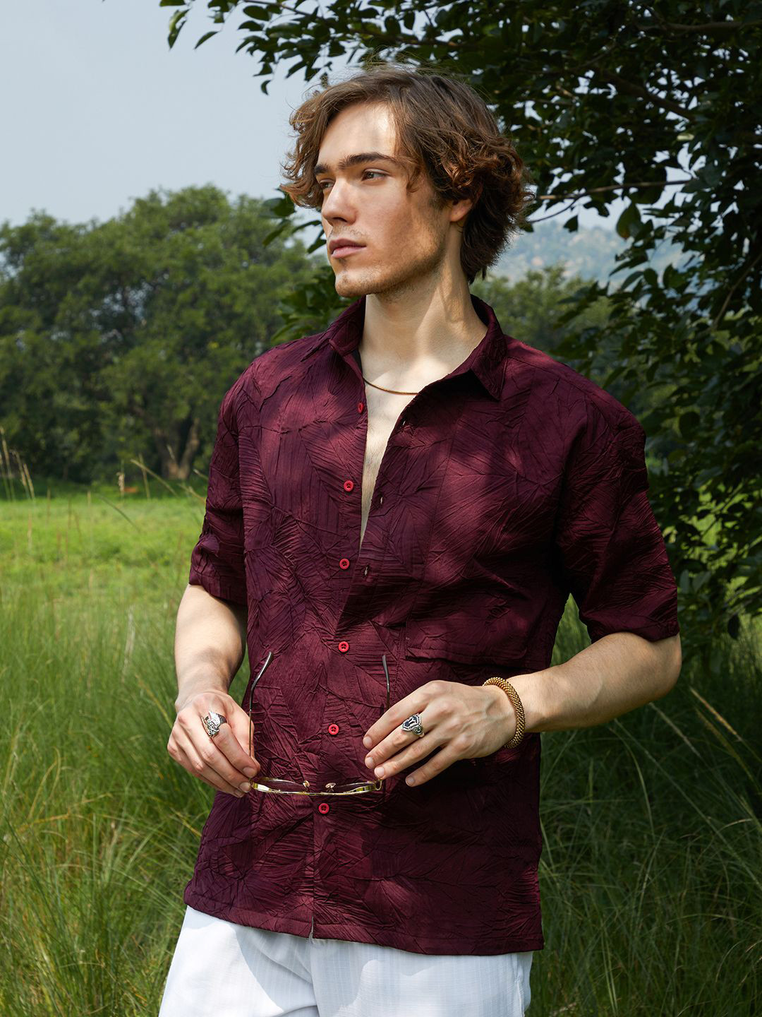 

Campus Sutra Men Comfort Casual Shirt, Red