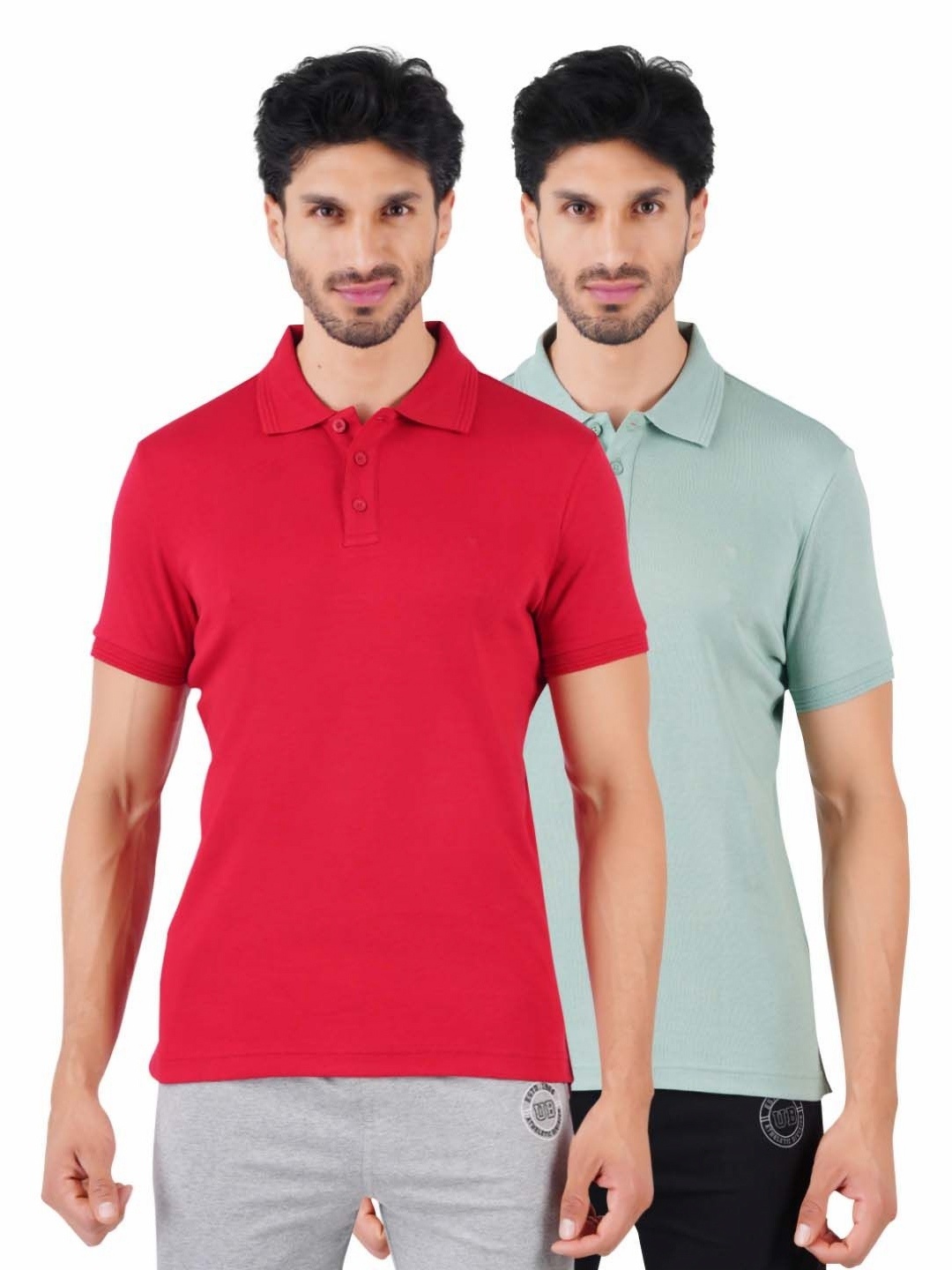

Ramraj Men 2 Polo Collar Applique T-shirt, Red