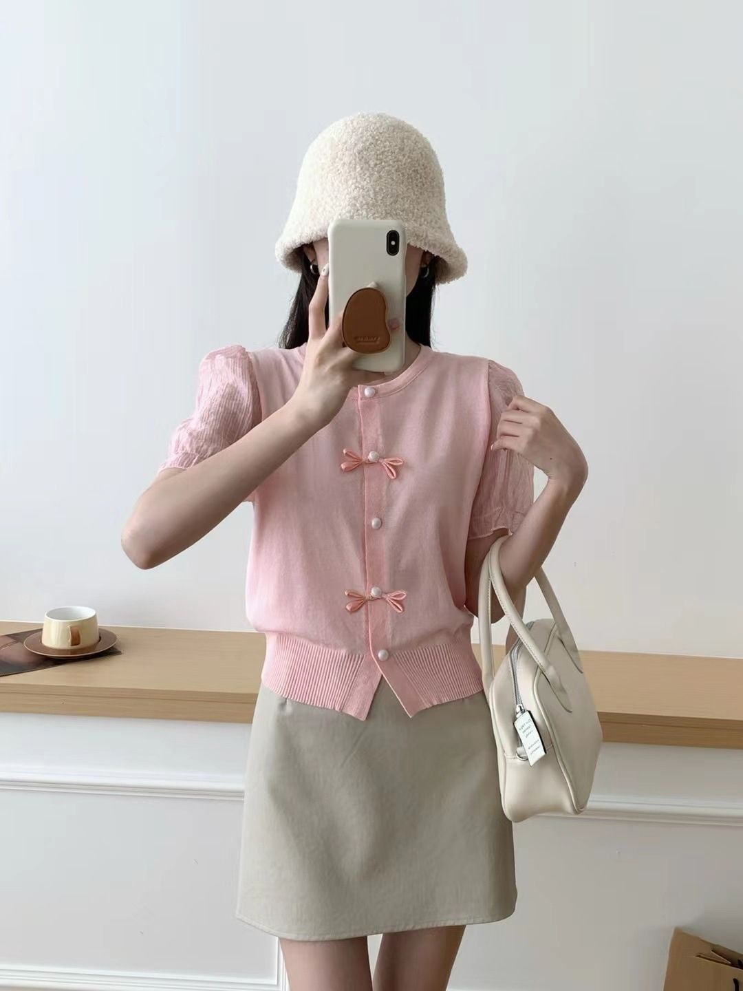

KPOP Round Neck Short Sleeves Top, Pink