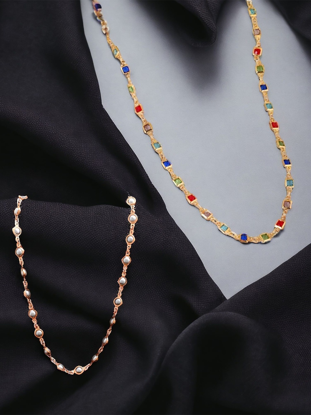 

VOJ Set of 2 Gold-Plated Stainless Steel Contemporary Chain