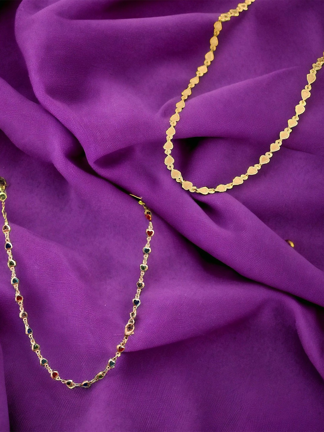 

VOJ Set of 2 Gold-Plated Stainless Steel Contemporary Chain