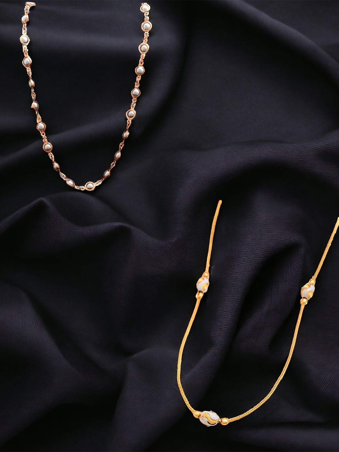 

VOJ Set of 2 Gold-Plated Stainless Steel Contemporary Chain