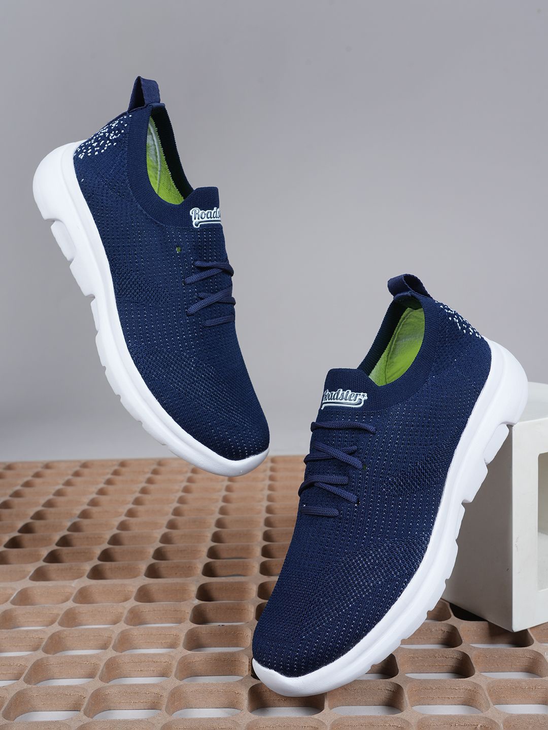 

The Roadster Lifestyle Co Men Running Mid-Top Lace-Ups Sport Shoes, Blue