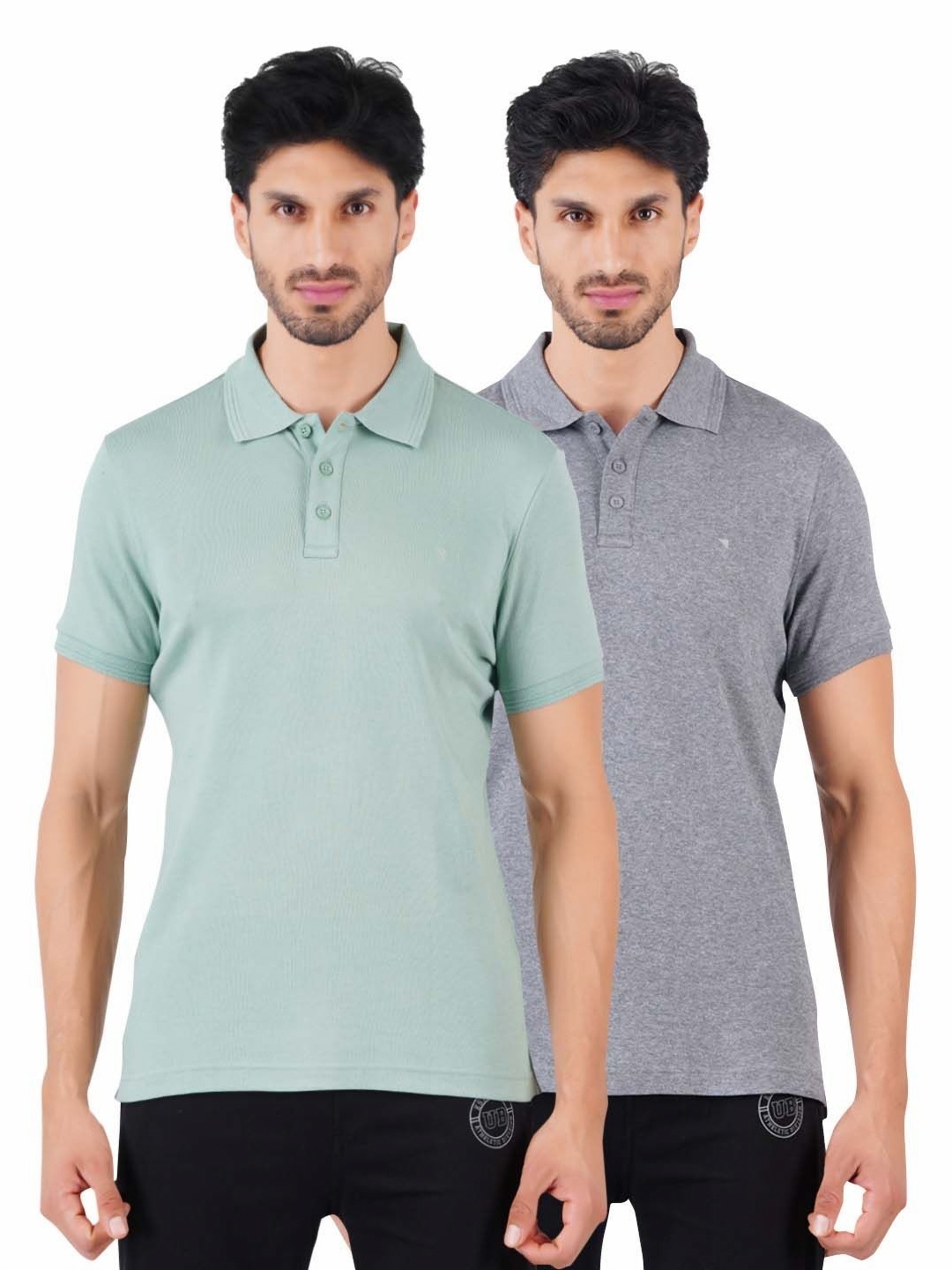

Ramraj Men 2 Polo Collar T-shirt, Green