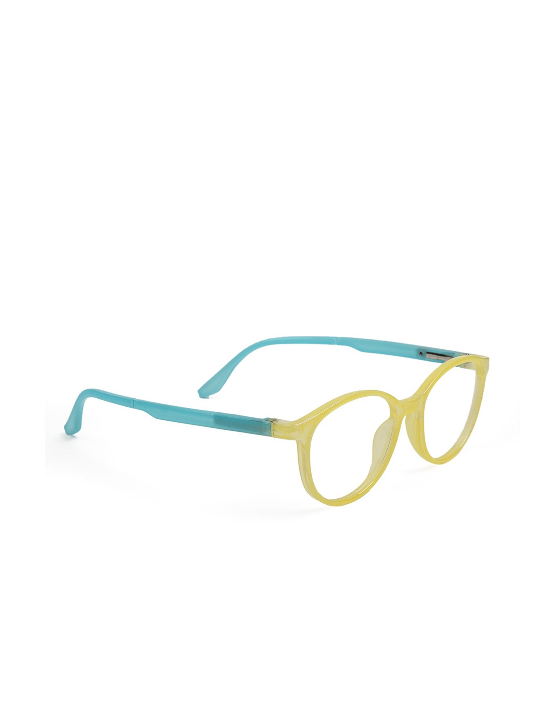 

OPTIFY Kids Full Rim Oval Frames, Yellow
