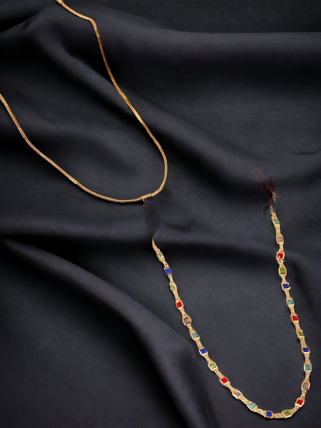 

VOJ Set of 2 Gold-Plated Stainless Steel Contemporary Chain
