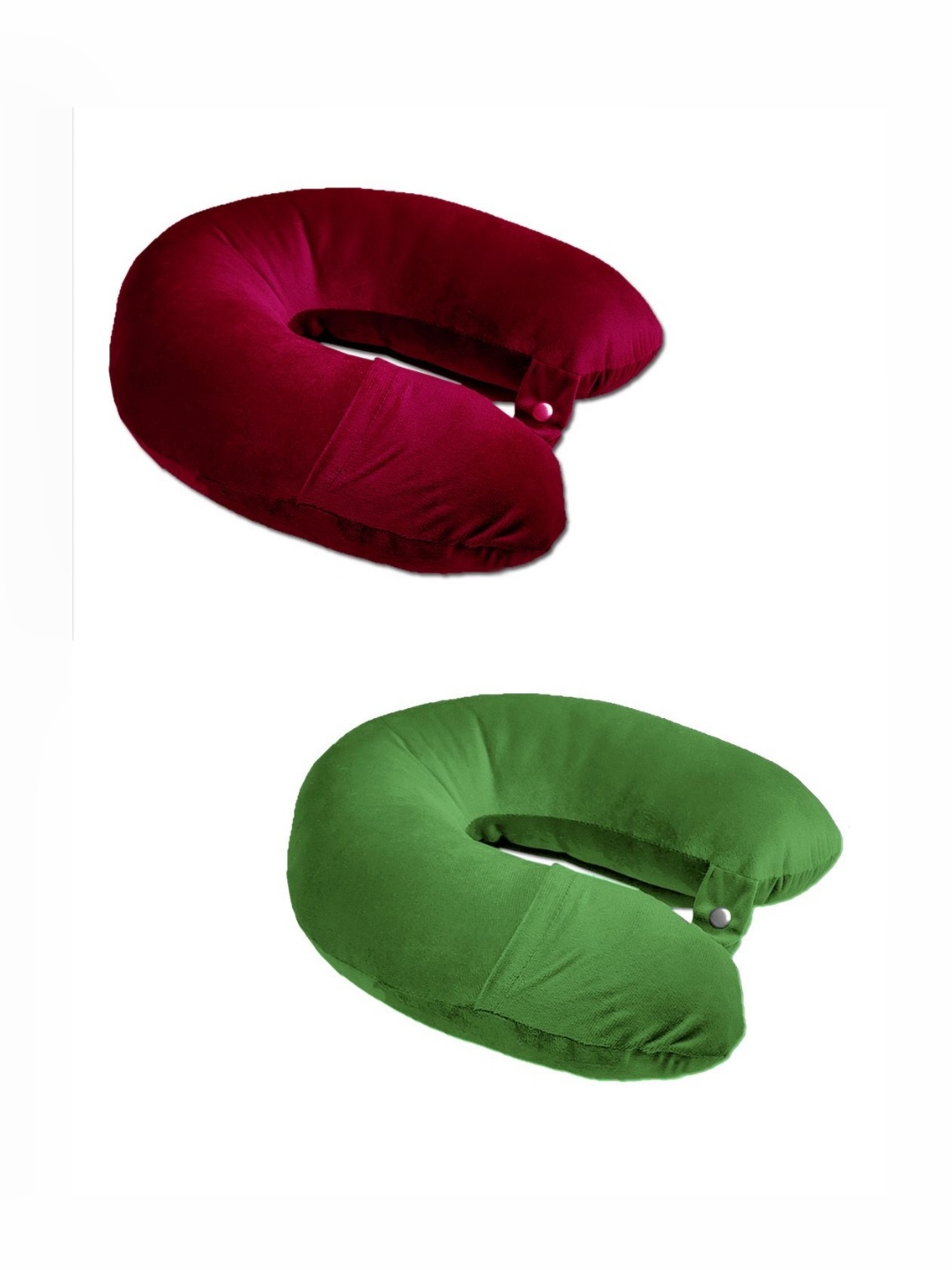 

ANA Green & Maroon 2 Pieces Lightweight Travel Pillows