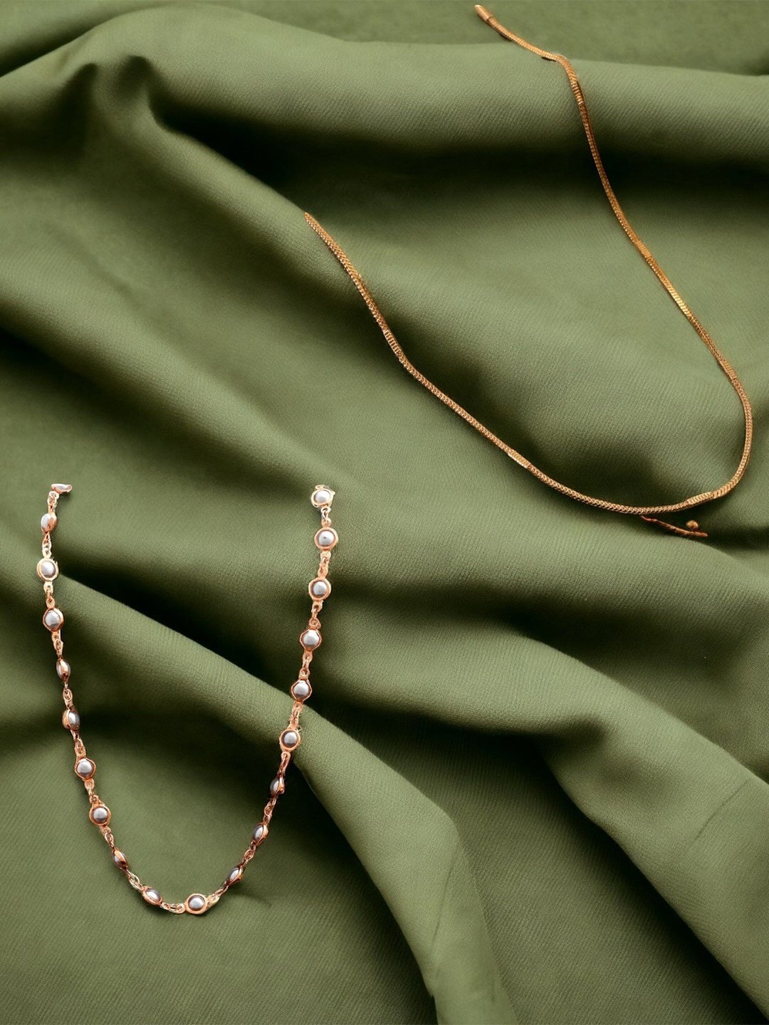 

VOJ Set of 2 Gold-Plated Stainless Steel Contemporary Chain