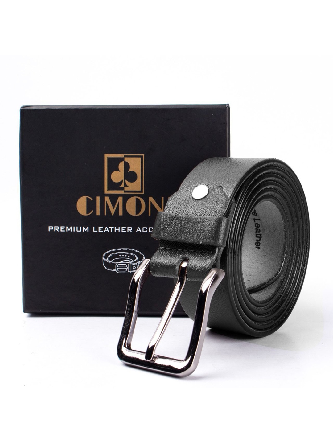 

CIMONI Men Leather Formal Belt, Black