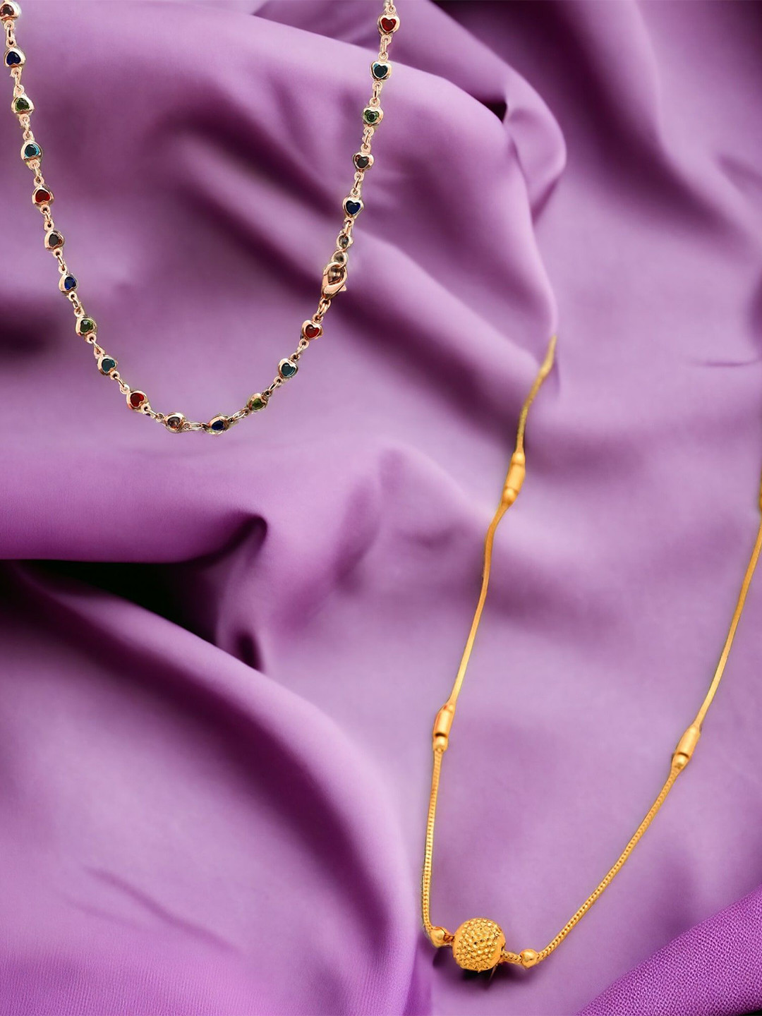 

VOJ Set of 2 Gold-Plated Stainless Steel Contemporary Chain