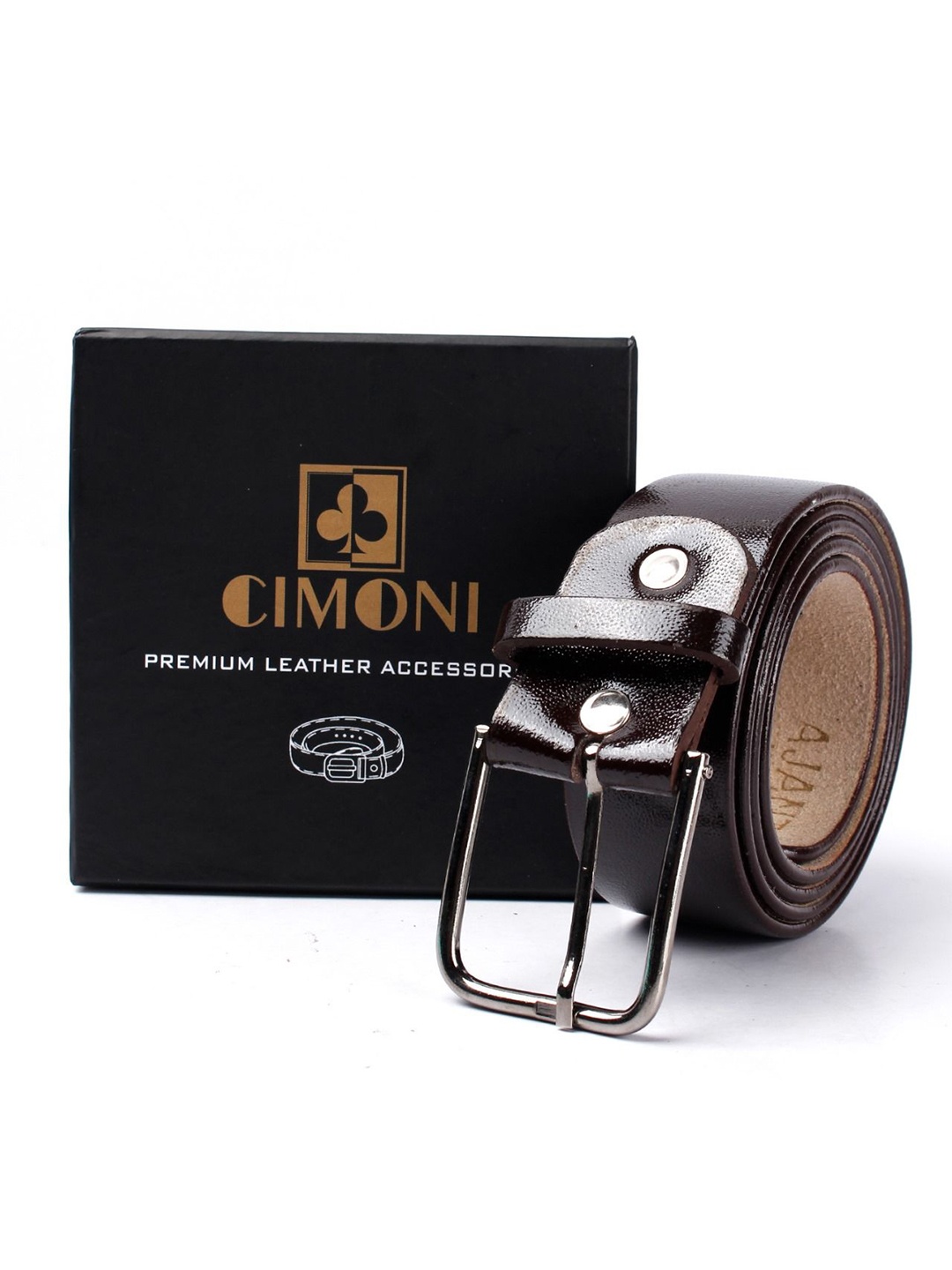 

CIMONI Men Leather Formal Belt, Brown