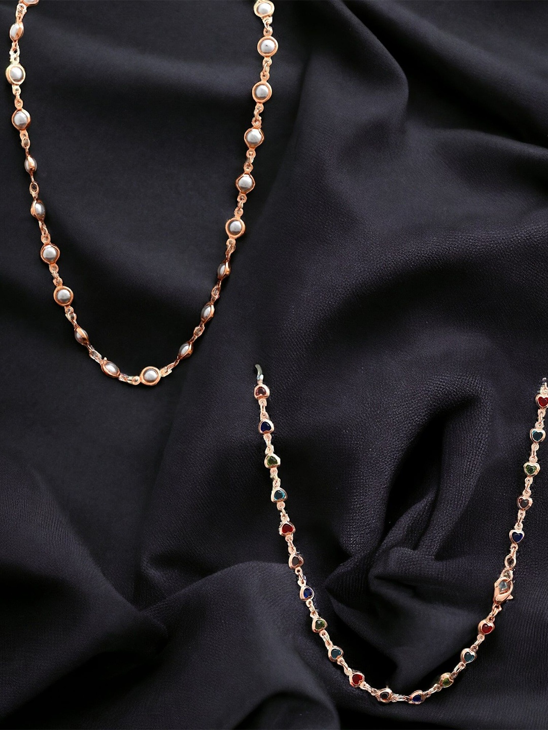 

VOJ Set of 2 Gold-Plated Stainless Steel Contemporary Chain